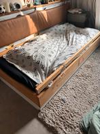 Houten eenpersoonsbed, Gebruikt, 90 cm, Eenpersoons, Bruin