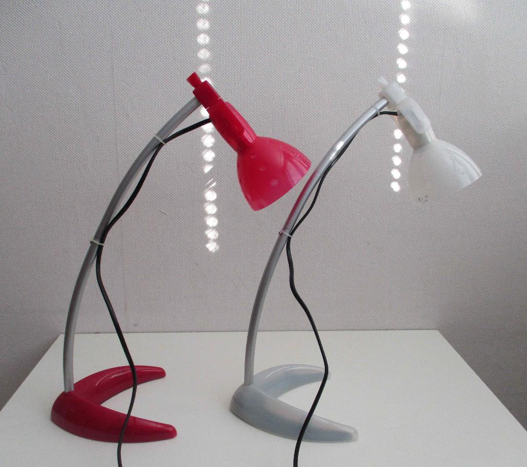 2x vintage Ikea Mörker bureau- tafellampen, Huis en Inrichting, Lampen | Tafellampen, Ophalen of Verzenden, Zo goed als nieuw