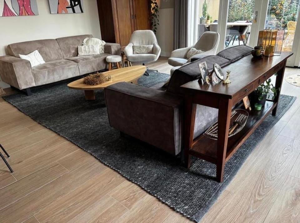 FRAAI Home Living wollen vloerkleed 4x3 meter, Gebruikt, Ophalen of Verzenden, 200 cm of meer, Grijs