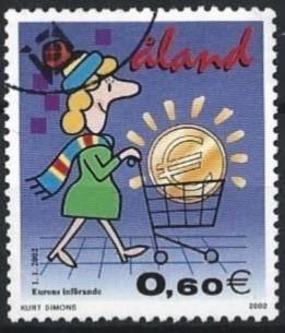Aland SG 210 gebr. - 02-01-2002 - cat. 3,50 voor 0,35, Ophalen of Verzenden, Finland, Gestempeld