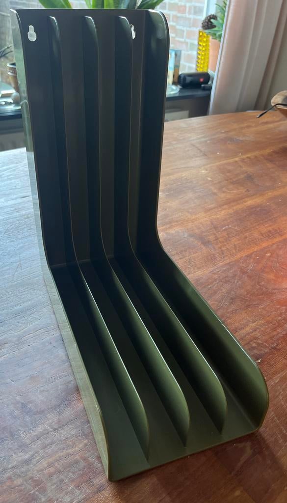 Twee LP bakken, groen en oranje, Ophalen of Verzenden