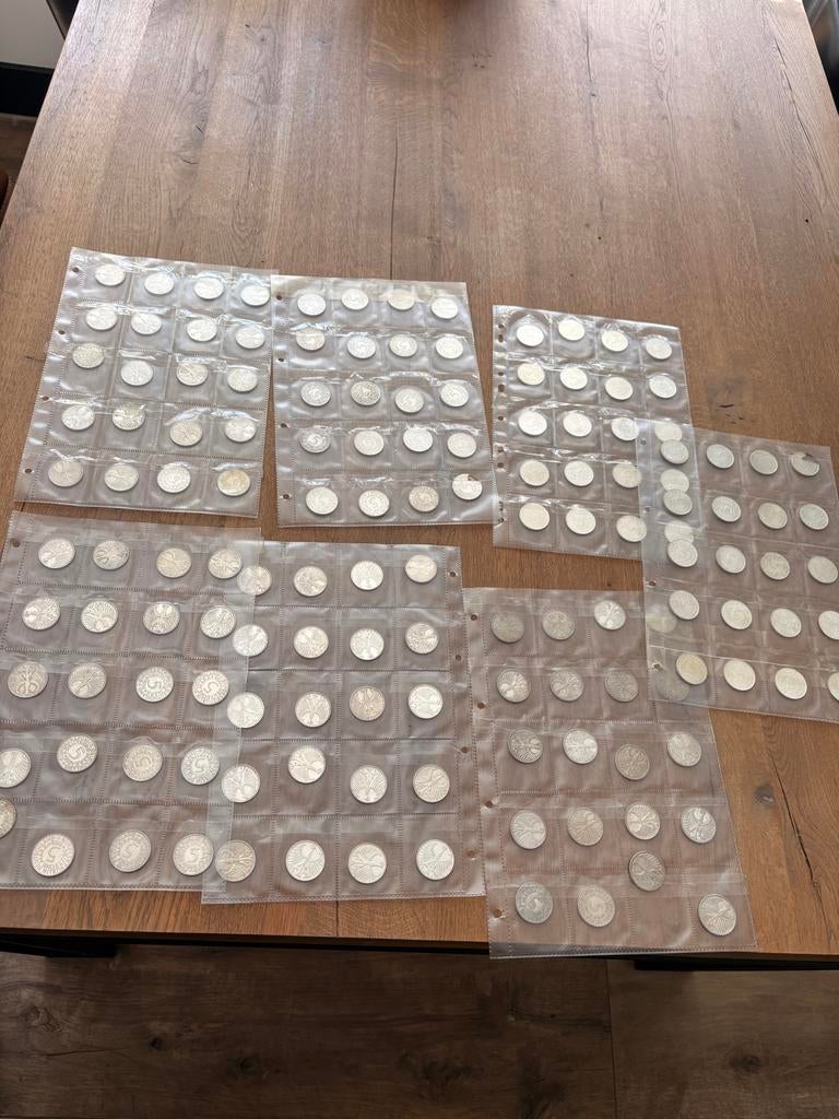 140 zilveren 5 Mark munten uit Duitsland, Ophalen of Verzenden, Duitsland, Losse munt, Zilver