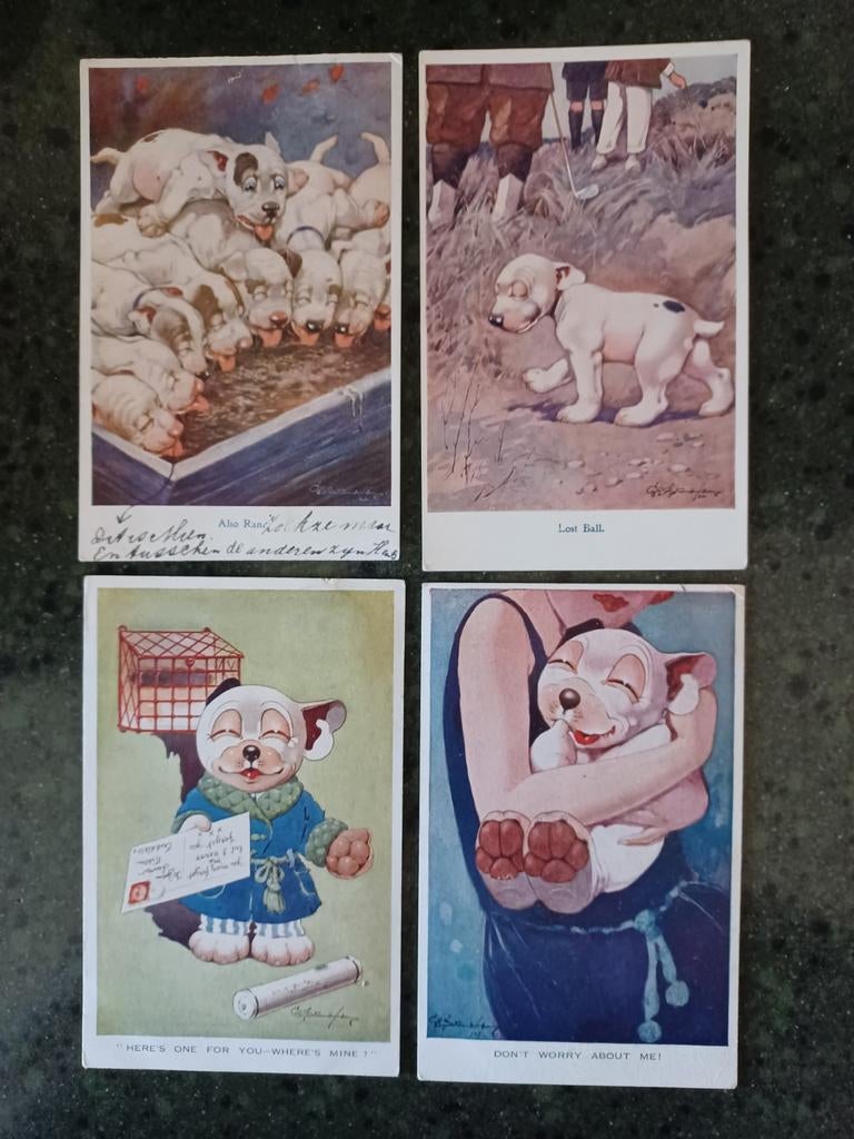 Bonzo G.Studdy honden illustratoren, Ophalen of Verzenden, 1920 tot 1940, Gelopen, Overige thema's