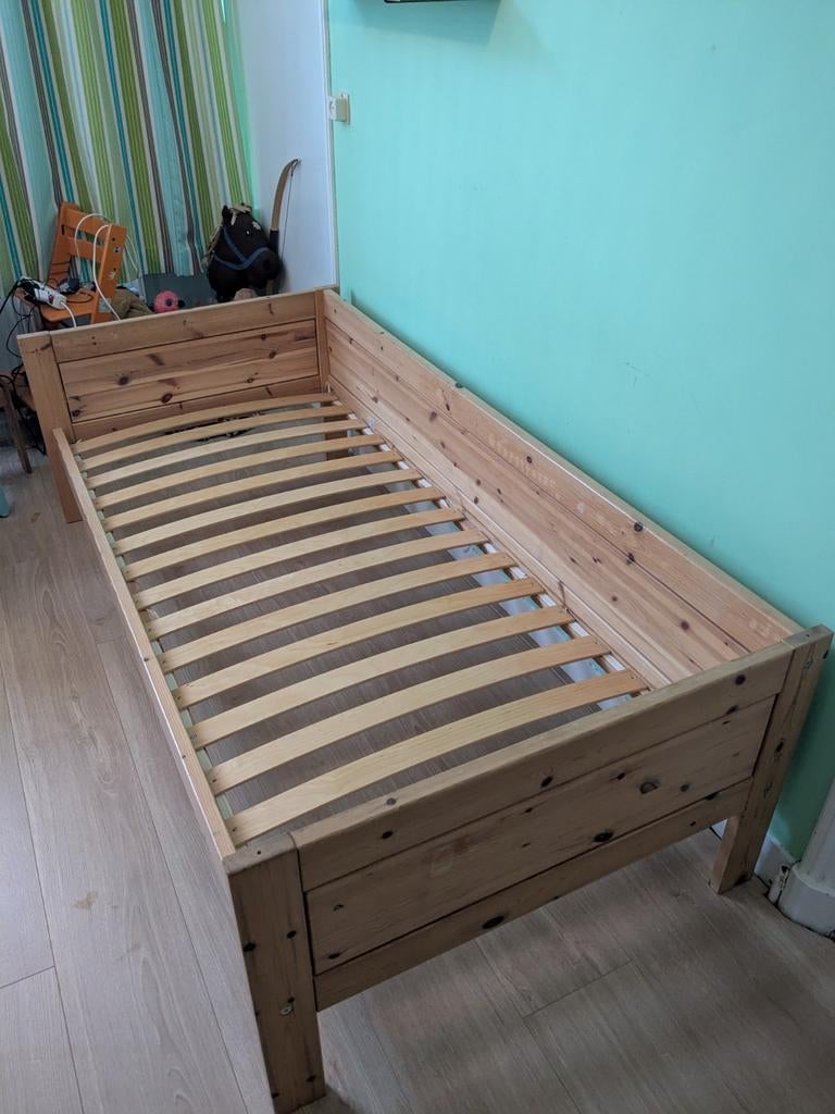 Lifetime hoogslaper/stapelbed met bureau (200x90cm), Ophalen, Gebruikt, Stapelbed