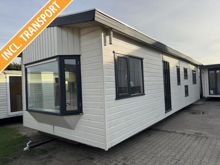 Chalet Spiegelbeeld winterhard met 3 slaapkamers en CV, Caravans en Kamperen, Stacaravans