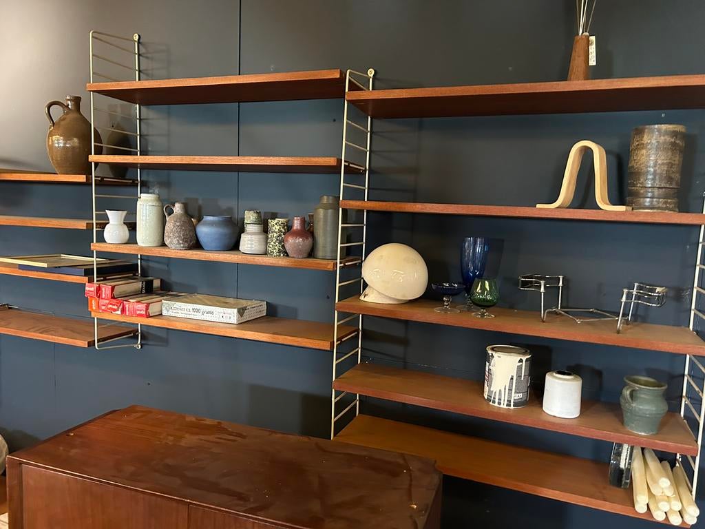 Vintage wandmeubel/ Nisse Strinning / design wandrek, Ophalen of Verzenden, Gebruikt