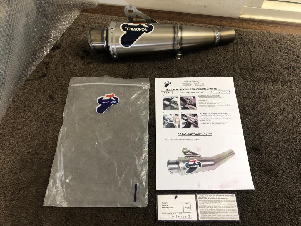 Termignoni titanium uitlaat demper Honda CB600F Hornet 07-13, Gebruikt, Verzenden, Termignoni, https://www.termignoni.it/en/contacts/