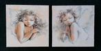 Elena Filatov - Engelen; 2 Acryl schilderijen (elk 50x50cm)., Verzenden