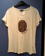 Leo & Ugo shirt ecru+ ballon kleurrijke pailletjes M 38430, Maat 38/40 (M), Leo & Ugo, Overige kleuren, .