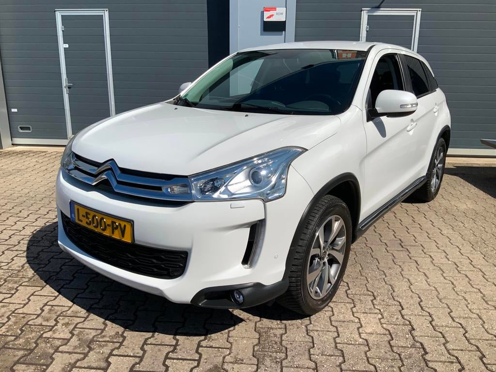 Citroen C4 AIRCROSS 1.8 HDi Exclusive 4WD, Auto's, Citroën, Euro 5, Gebruikt, Zwart, Leder en Stof