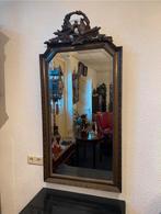 Antiek mahonie trumeau  75 b 82 h met spiegel 63 b 127 h, Ophalen, Rechthoekig