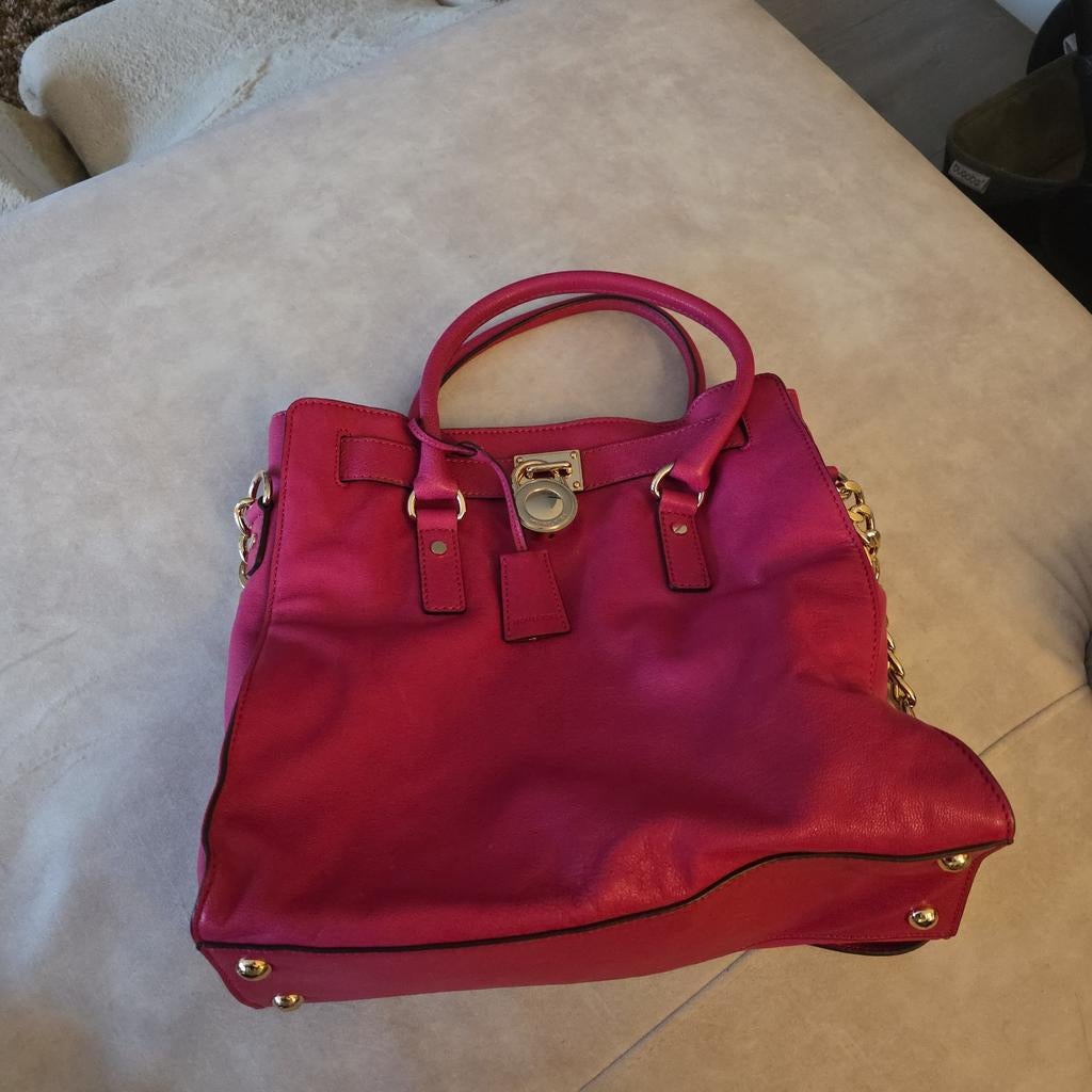 Michael Kors Hamilton Hot Pink Large Handtas - Nieuw!, Sieraden, Tassen en Uiterlijk, Tassen | Damestassen, Ophalen of Verzenden