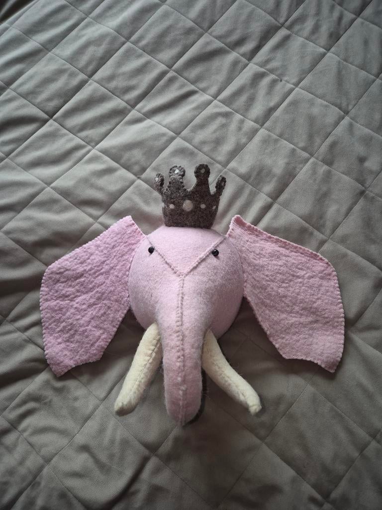 Roze olifant knuffel voor aan de muur  van Kids Depot, Ophalen, Gebruikt, Overige merken, Overige karakters