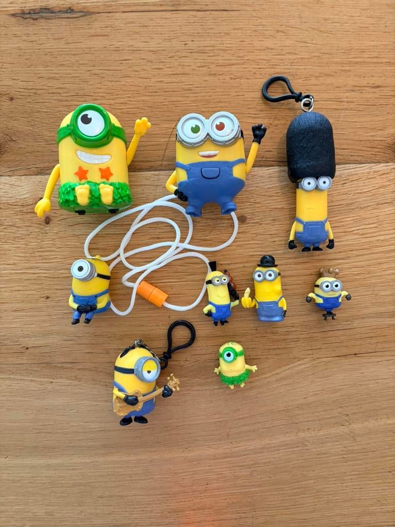 Minions poppetjes divers 9 stuks ZGAN!!!, Ophalen of Verzenden, Zo goed als nieuw