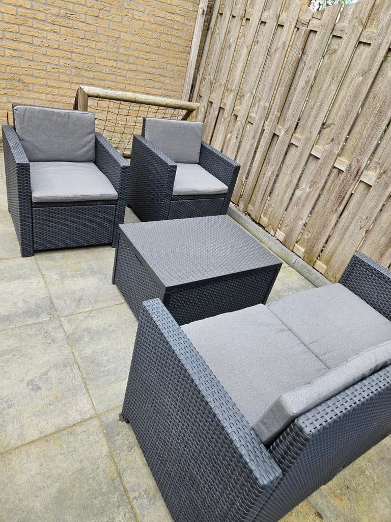 Loungeset Allibert Monaco, Ophalen, Kunststof, Bank