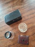 Setje vintage postzegel bewaar houders, loep en sponsbakje, Ophalen of Verzenden, Verzamelalbum