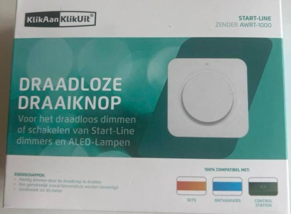 Draadloze draaiknop Klik aan klik uit NIEUW, Ophalen of Verzenden, Zo goed als nieuw