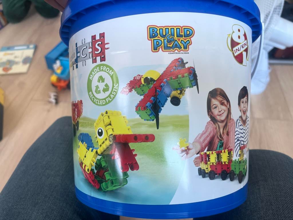 Clics Build & Play Bouwblokken Emmer - Gemaakt van Gerecycle, Ophalen of Verzenden, Zo goed als nieuw, Overige merken