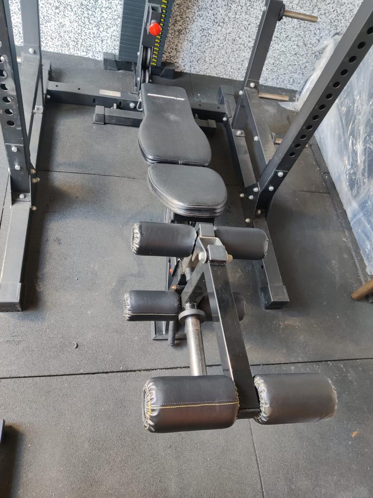 Barbarian Line Verstelbare Bench met Leg Curl/Extension, Sport en Fitness, Ophalen, Gebruikt, Barbarian, Barbarian
