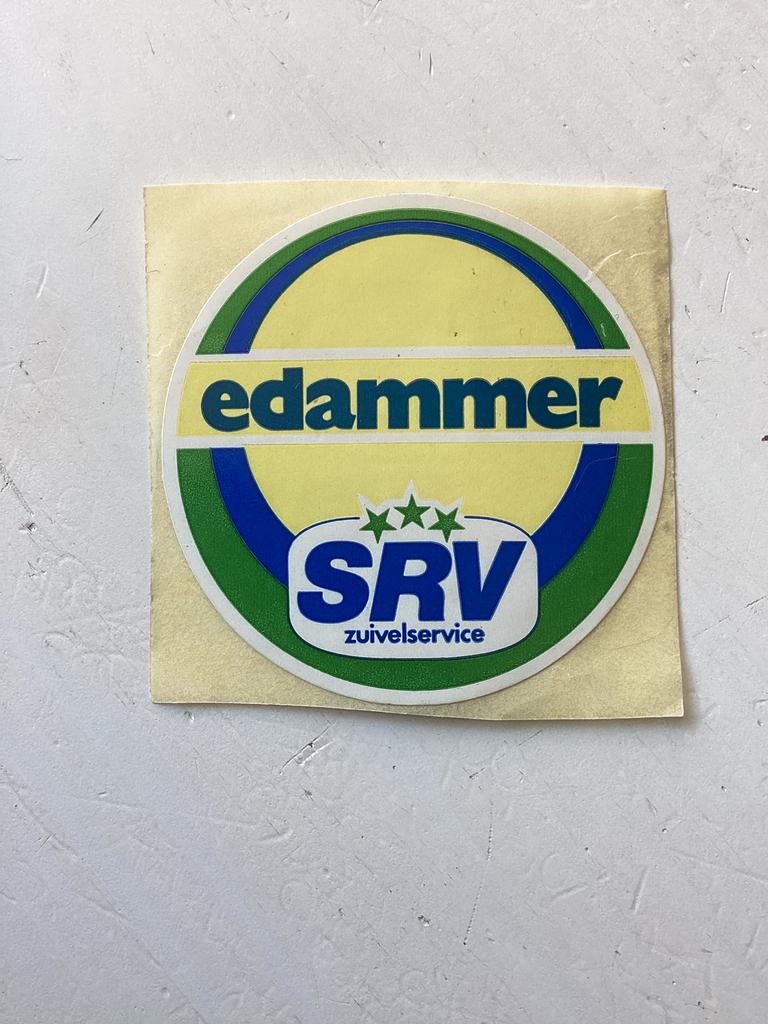 Sticker SRV Zuivelservice Edammer, Verzamelen, Stickers, Verzenden, Zo goed als nieuw, Winkel of Supermarkt