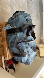 Nieuwstaat Kipling weekendtas div vakken blauwgrijs, Ophalen of Verzenden, Zo goed als nieuw, 30 cm of meer, Minder dan 35 cm