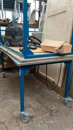 Werktafel - roltafel - werkbank - inpaktafel  rvs blad, Ophalen, Zo goed als nieuw