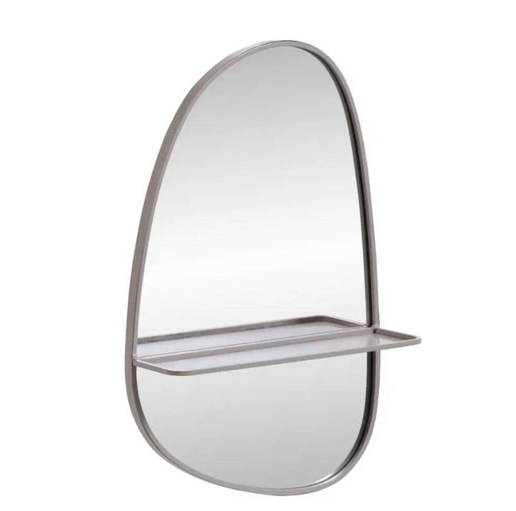 Spiegel met plankje - Leenbakker, Huis en Inrichting, Woonaccessoires | Spiegels, Gebruikt, 50 tot 75 cm, Minder dan 100 cm, Overige vormen