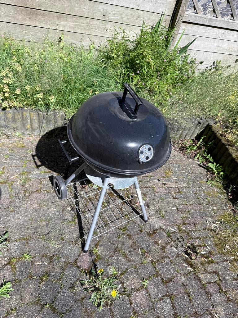 Handson kogelbarbecue houtskool BBQ metaal zwart Ø 43 cm, Ophalen of Verzenden, Zo goed als nieuw