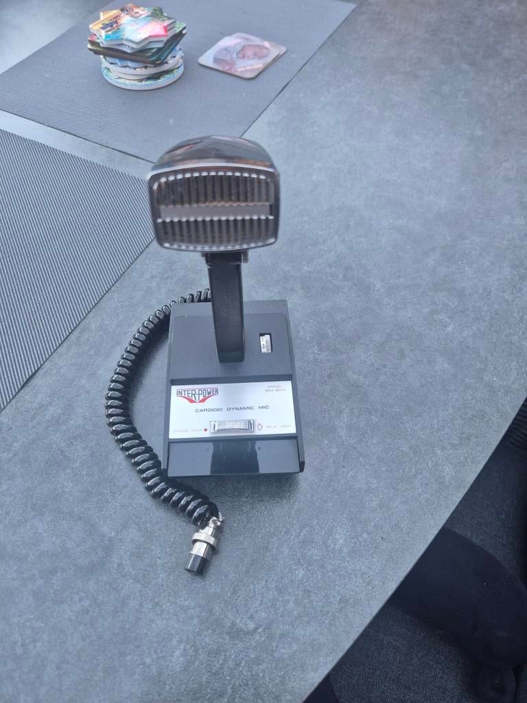 Inter power tafelmicrofoon 27mc, Ophalen of Verzenden, Zo goed als nieuw, Zender en Ontvanger