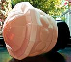 Antieke Jugendstil Thabur Bollamp Plafondlamp - Roze Glas, Ophalen of Verzenden, Minder dan 50 cm, Antiek / Art Deco / Jugendstil / Thabur / Haags design