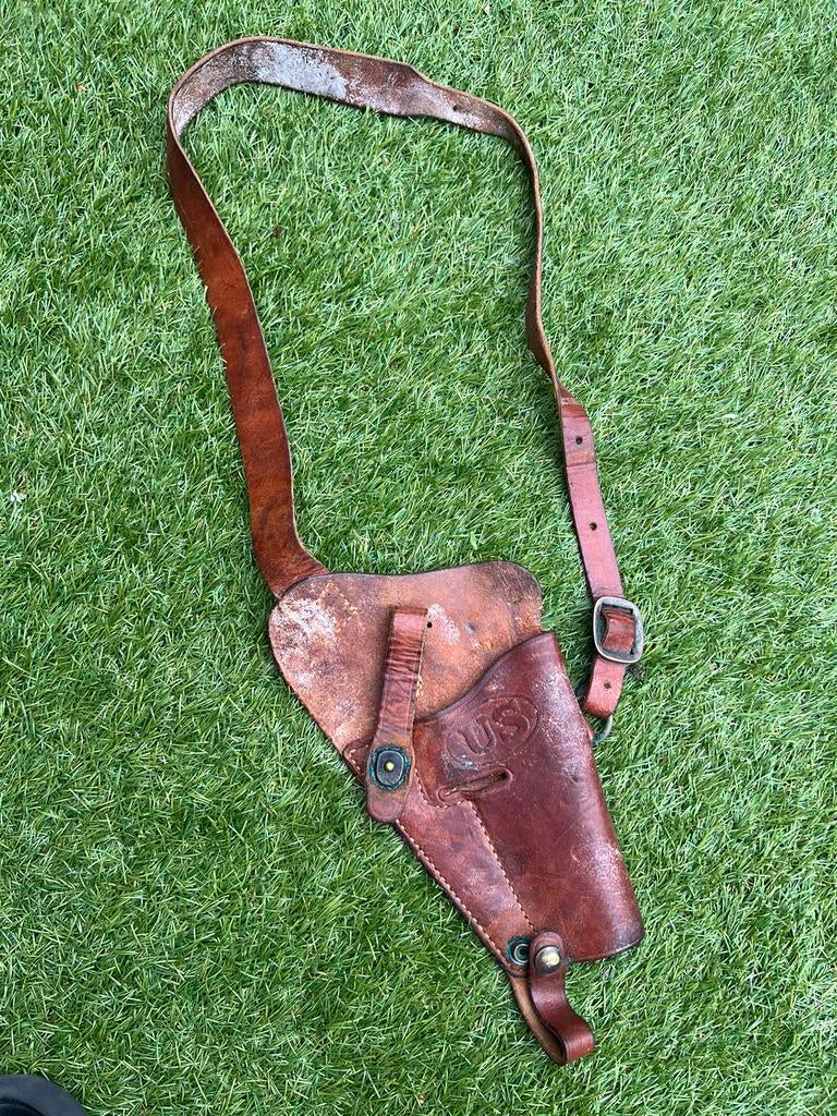 WO2 Amerikaanse M3 holster .45 colt tanker compleet, Amerika, Ophalen of Verzenden, Boek of Tijdschrift