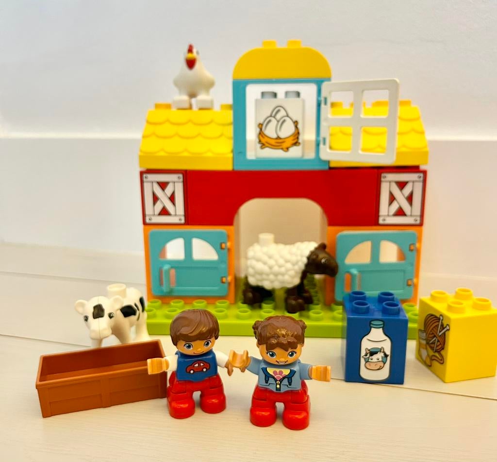 Duplo 10617 - boerderij met figuren en dieren, Ophalen of Verzenden, Gebruikt, Complete set, Duplo