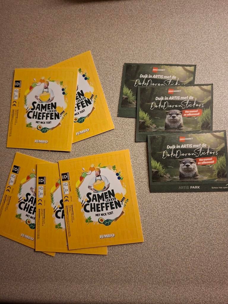 Jumbo Dekamarkt Plus verzamel plaatjes RUILEN voor Lidl miny, Ophalen, Winkel, Super of Benzinepomp, Zegels, Bonnen of Punten