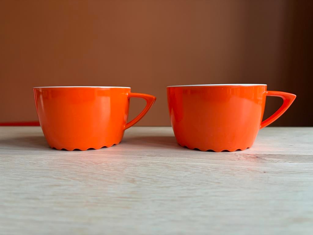 2 Mepal Rosti soepkommen oranje, Overige materialen, Ophalen of Verzenden, Zo goed als nieuw, Kom(men)