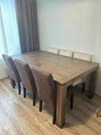 Eettafel met stoelen, Ophalen of Verzenden, Zo goed als nieuw, 4 tot 6 stoelen