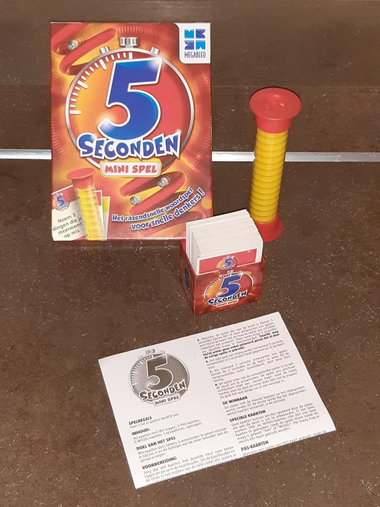 5 seconden mini spel nieuwstaat, Hobby en Vrije tijd, Ophalen of Verzenden, Zo goed als nieuw