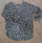zwart/ beige blouse mt S/M, merk SUMMUM, Maat 38/40 (M), Summum Woman, Zwart, Ophalen of Verzenden