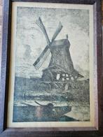 R Dekker ets Molen, Antiek en Kunst, Kunst | Etsen en Gravures, Ophalen of Verzenden
