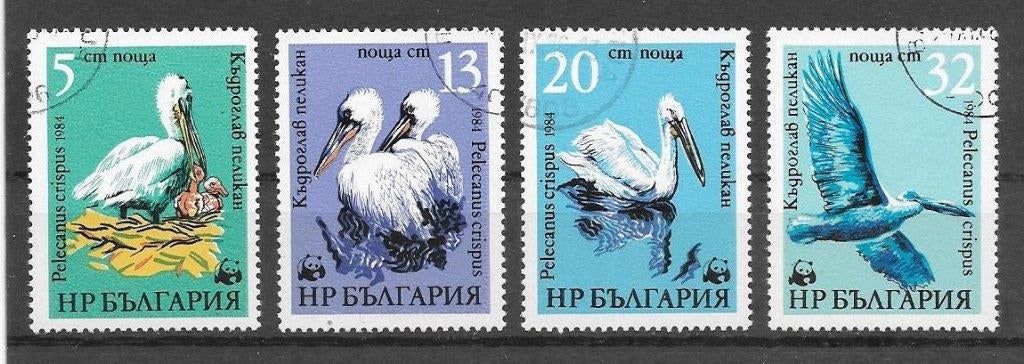 Bulgarije 1984  Pelikanen, Verzenden, Bulgarije, Gestempeld