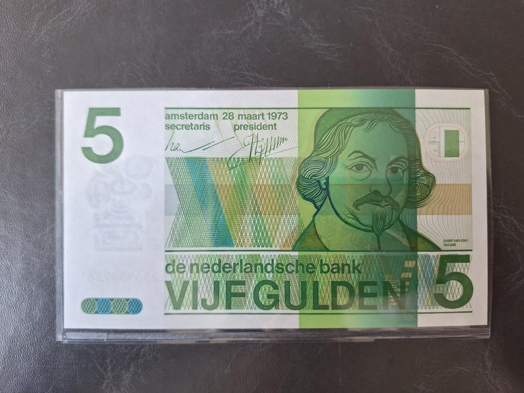 5 gulden 1973 unc, Ophalen of Verzenden, 5 gulden