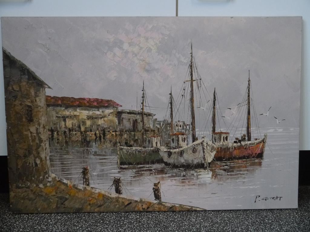 schilderij Paolo Stirrat, Huis en Inrichting, Woonaccessoires | Schilderijen, Tekeningen en Foto's, Gebruikt, Schilderij, 50 tot 75 cm