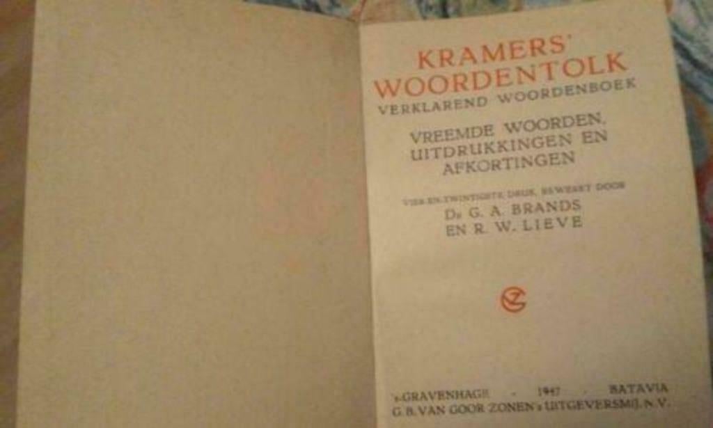 Kramers Woordentolk uit 1947, Boeken, Woordenboeken, Ophalen of Verzenden, Zo goed als nieuw, Kramers, Overige uitgevers
