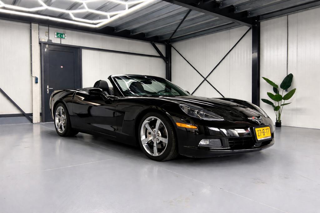 Chevrolet Corvette C6 CABRIO 6.2 LS3 6-AUT TRIPLE BLACK, Auto's, Automaat, Achterwielaandrijving, Cabriolet, 437 pk