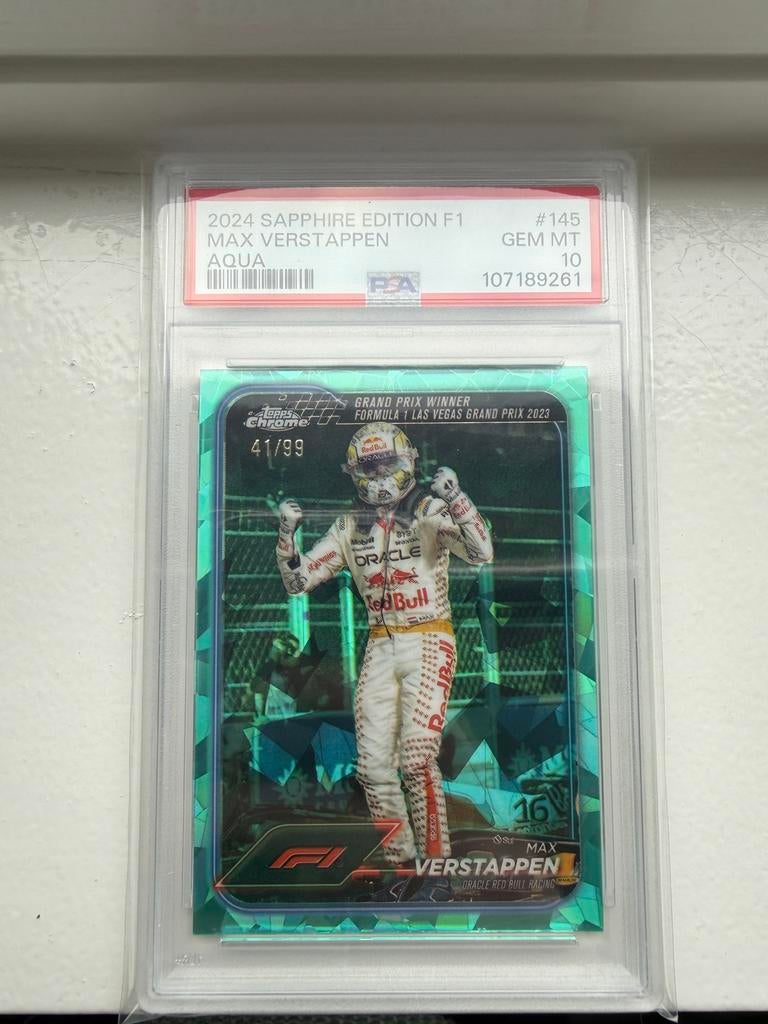 Max Verstappen Sapphire Aqua 41/99 PSA10 F1 Kaart, Verzamelen, Automerken, Motoren en Formule 1, Ophalen of Verzenden, Nieuw, Formule 1