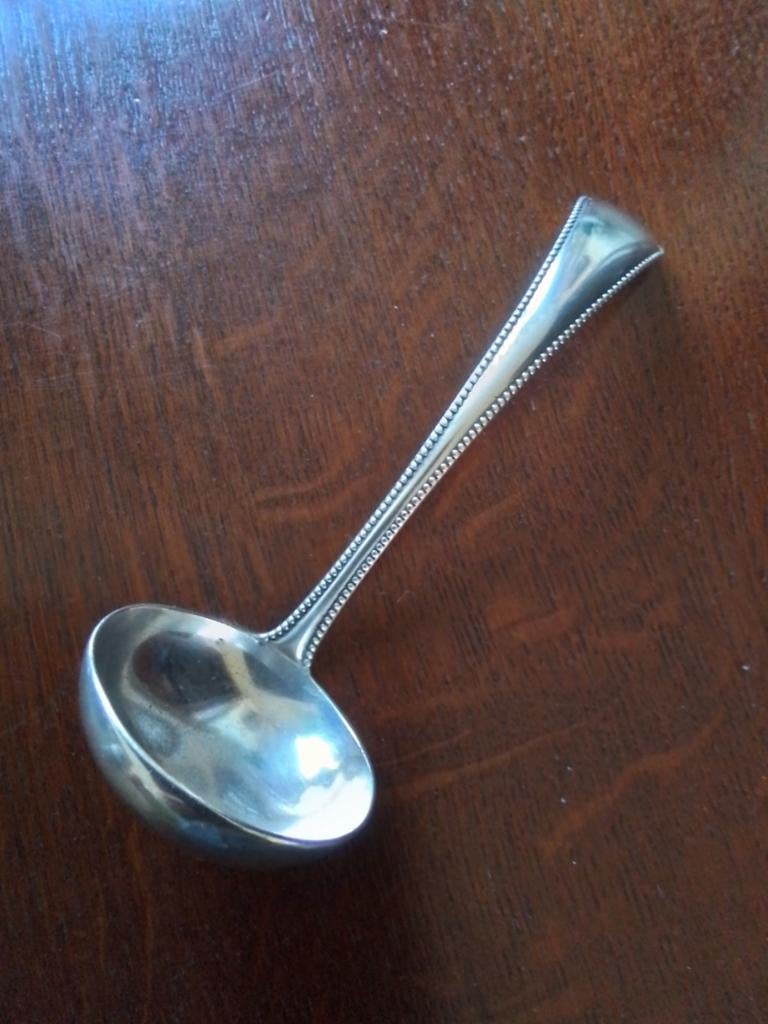 Zilveren juslepel, Antiek en Kunst, Ophalen of Verzenden