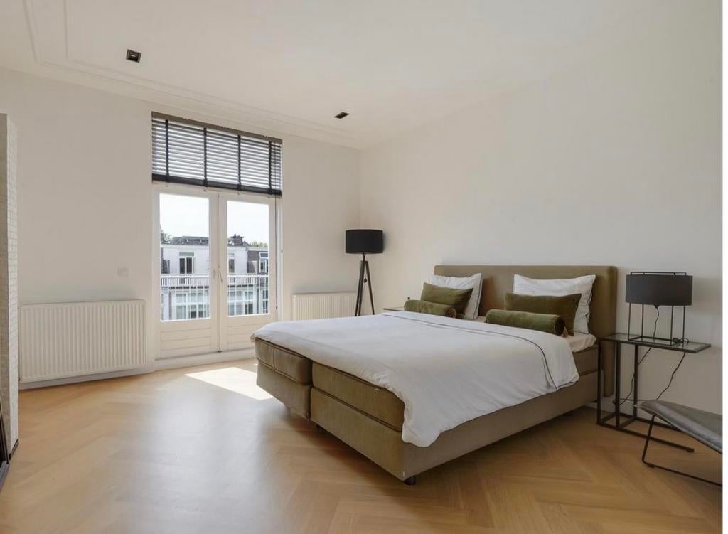 Auping bed 180x210 mosgroen met matras, Gebruikt, 210 cm, Tweepersoons, Ophalen of Verzenden