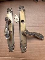 Koperen deurklinken, Ophalen of Verzenden, Gebruikt, Koper of Messing, Klink of Kruk
