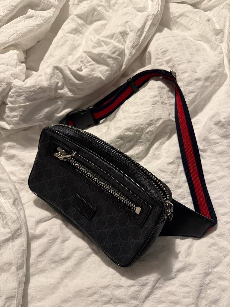 Gucci GG black belt bag, Sieraden, Tassen en Uiterlijk, Tassen | Schoudertassen, Ophalen of Verzenden, Zo goed als nieuw, Zwart