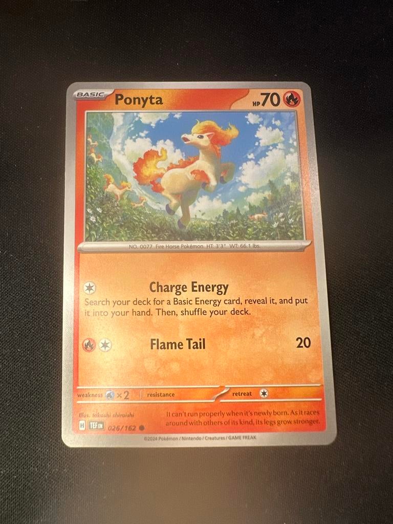 Ponyta 026/162 Tef, Ophalen of Verzenden, Zo goed als nieuw, Losse kaart