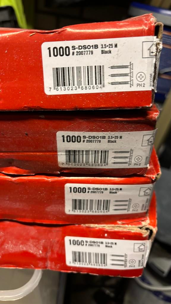 Hilti Gipsplaatschroeven op band 25mm - 5000 stuks + extra, Ophalen of Verzenden, Nieuw, Minder dan 50 mm, Schroeven